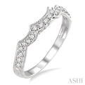 1/5 Ctw Round Cut Diamond Wedding Band in 14K White Gold