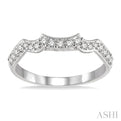1/5 Ctw Round Cut Diamond Wedding Band in 14K White Gold