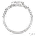 1/5 Ctw Round Cut Diamond Wedding Band in 14K White Gold