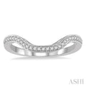 1/8 Ctw Half Eternity Diamond Wedding Band in 14K White Gold