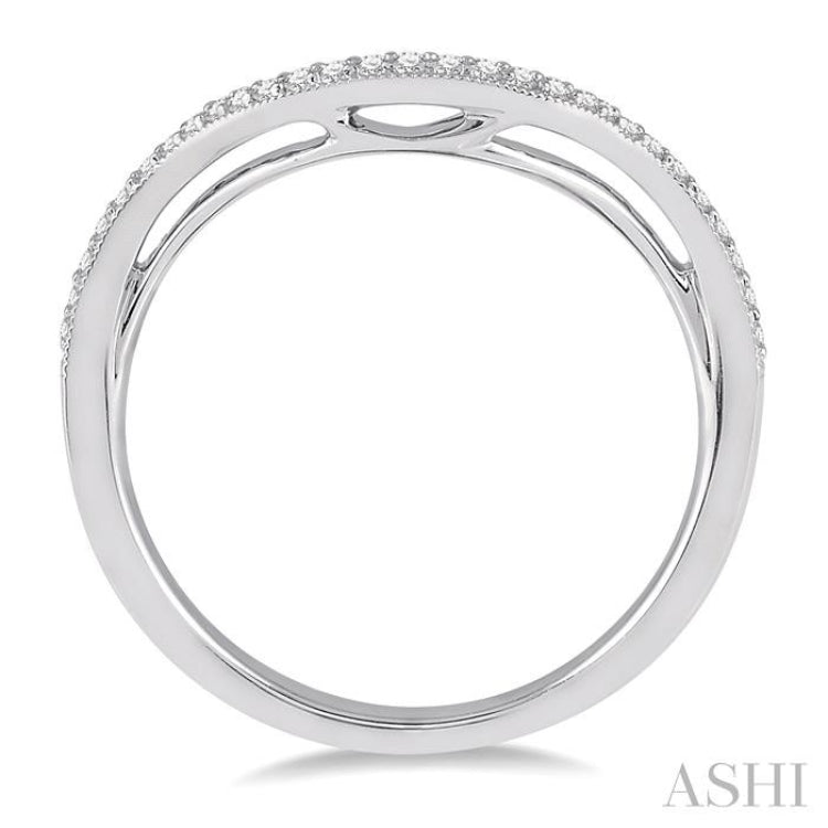1/8 Ctw Half Eternity Diamond Wedding Band in 14K White Gold
