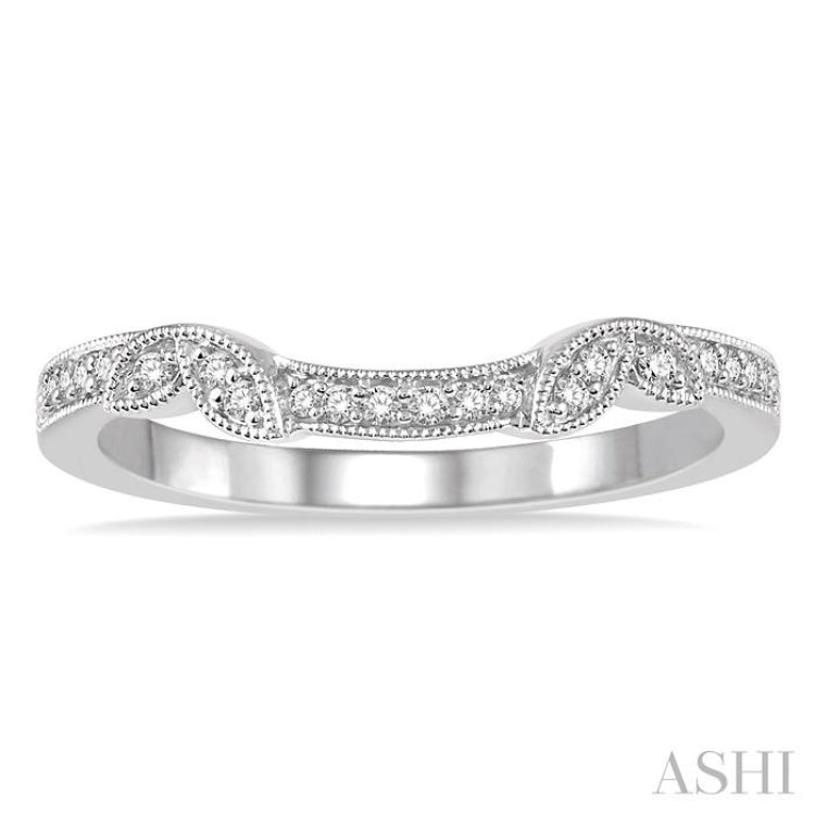 1/10 Ctw Round Diamond Wedding Band for Women in 14K White Gold