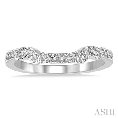 1/10 Ctw Round Diamond Wedding Band for Women in 14K White Gold