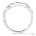 1/10 Ctw Round Diamond Wedding Band for Women in 14K White Gold