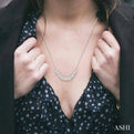 1/3 Ctw Circular Mounts Round Cut Diamond Necklace in 14K White Gold