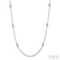 1/5 Ctw Round Cut Diamond Fashion Necklace in 14K White Gold