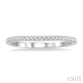 1/10 ctw Round Cut Diamond Wedding Band in 14K White Gold