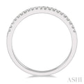 1/10 ctw Round Cut Diamond Wedding Band in 14K White Gold