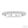 1/3 ctw Round Cut Diamond Wedding Band in 14K White Gold