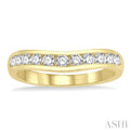 1/2 Ctw Round Cut Diamond Inlay Wedding Band in 14K Yellow Gold
