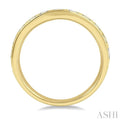 1 Ctw Arched Round Cut Diamond Wedding Band in 14K Yellow Gold