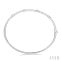 1/2 Ctw Round Cut Diamond Fashion Bangle in 14K White Gold