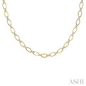 1 Ctw Round Cut Diamond Open Link Necklace in 14K Yellow Gold