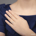 1/20 Ctw Initial 'D' Round Cut Diamond Fashion Ring in 10K White Gold
