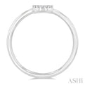 1/20 Ctw Initial 'O' Round Cut Diamond Fashion Ring in 10K White Gold