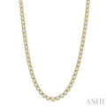 15 ctw Round Cut Diamond Tennis Necklace in 14K Yellow Gold