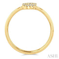1/20 Ctw Initial 'G' Round Cut Diamond Fashion Ring in 10K Yellow Gold