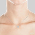 1/20 Ctw Butterfly Petite Round Cut Diamond Fashion Pendant With Chain In 10K White Gold