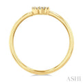 1/20 Ctw Initial 'C' Round Cut Diamond Fashion Ring in 10K Yellow Gold