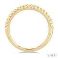 1/5 ctw Rope Border Round Cut Diamond Fashion Band in 14K Yellow Gold