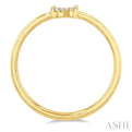 1/20 Ctw Initial 'U' Round Cut Diamond Fashion Ring in 10K Yellow Gold