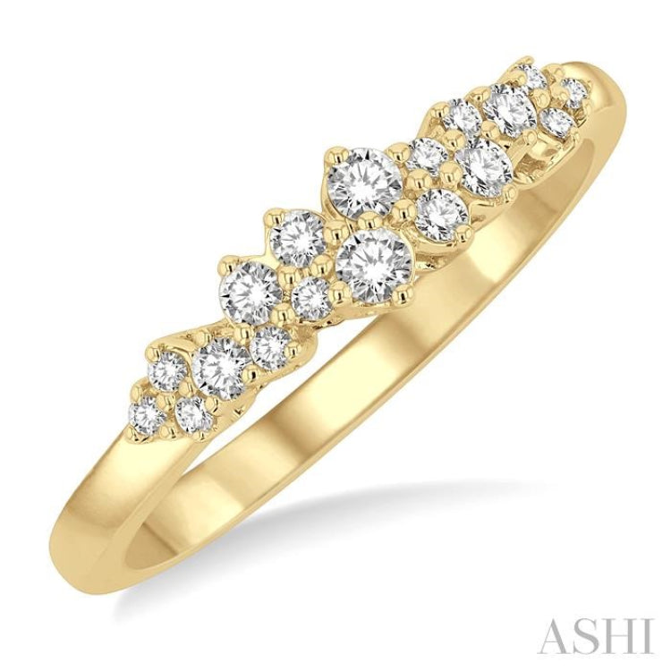 1/4 ctw Scatter Round Cut Diamond Fashion Ring in 14K Yellow Gold