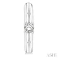 1/10 ctw Petite Single Round Cut Diamond Fashion Huggies in 10K White Gold