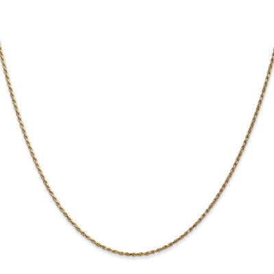 14K 20 inch 1.15mm Diamond-cut Machine Made Rope with Lobster Clasp Chain