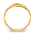 14k Polished Cut-out Cross Ring
