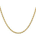 14K 20 inch 3mm Semi Solid Rope with Lobster Clasp Chain