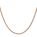 14K Rose Gold 18 inch 1.7mm Diamond-cut Spiga with Lobster Clasp Chain