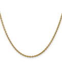 14K 20 inch 2.2mm Forzantine Cable with Lobster Clasp Chain