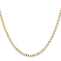 14K 18 inch 2.85mm Semi-Solid Curb with Lobster Clasp Chain