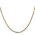 14K 24 inch 2.25mm Diamond-cut Milano Rope with Lobster Clasp Chain
