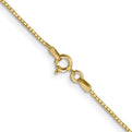 14K 22 inch .9mm Box with Spring Ring Clasp Chain