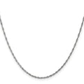 14K White Gold 24 inch 1.4mm Singapore with Spring Ring Clasp Chain
