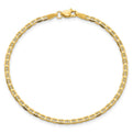 14K 9 inch 2.4mm Concave Anchor with Lobster Clasp Chain