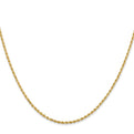 14K 24 inch 1.5mm Diamond-cut Rope with Lobster Clasp Chain