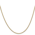 14K 18 inch 1.4mm Round Open Link Cable with Lobster Clasp Chain