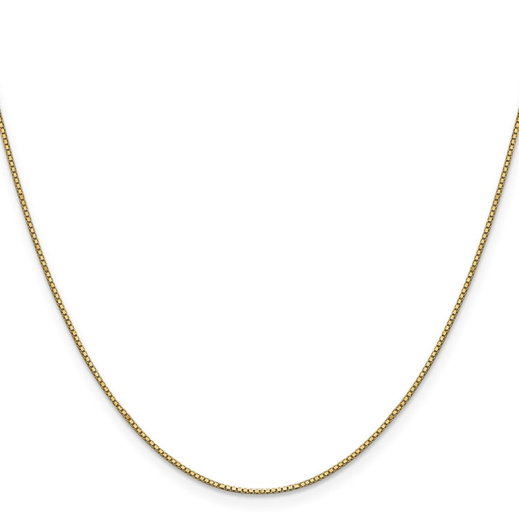 14K 20 inch .9mm Box with Lobster Clasp Chain