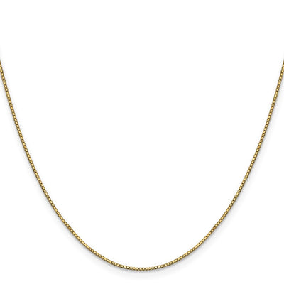 14K 20 inch .9mm Box with Lobster Clasp Chain