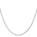 14K White Gold 24 inch .95mm Diamond-cut Cable with Lobster Clasp Chain