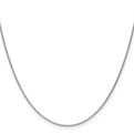 18K White Gold 18 inch 1.15mm Diamond-cut Cable with Fancy Lobster Clasp Chain