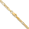 14K 26 inch 3mm Flat Figaro with Lobster Clasp Chain