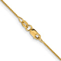 18K 18 inch 1mm Diamond-cut Spiga with Spring Ring Clasp Chain