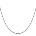 14K White Gold 20 inch 1.1mm Box with Lobster Clasp Chain