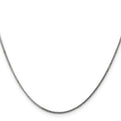 14K White Gold 20 inch 1.4mm Curb with Spring Ring Clasp Pendant Chain