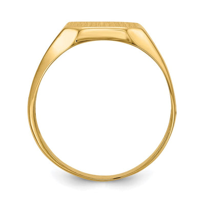 14k 9.0x10.5mm Open Back Men's Signet Ring