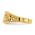 14k 9.0x10.5mm Open Back Men's Signet Ring