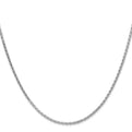 14K White Gold 24 inch 1.9mm Diamond-cut Parisian Wheat with Lobster Clasp Chain